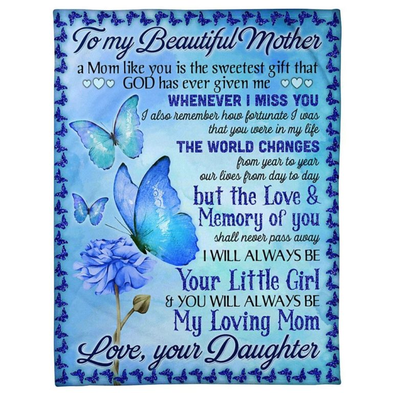To My Mommy Blanket From Kids Lives From Day To Day Butterlies Blanket, Blankets For Mothers Day