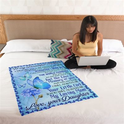 To My Mommy Blanket From Kids Lives From Day To Day Butterlies Blanket, Blankets For Mothers Day