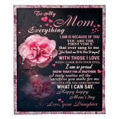 To My Mommy Blanket From Kids Pink Flowers You Re The First Voice Blanket Blankets For Mothers Day 1 Vcsdj1.jpg - demo10