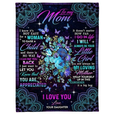 To My Mommy Blanket From Son Daughter Mandala To Raise A Child Blanket, Blankets For Mothers Day