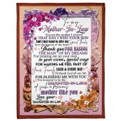 To My Mother In Law Blanket Flower I Just Want To Give My Special Thanks Blanket Blankets For Mothers Day 1 Kpei6x.jpg - demo10