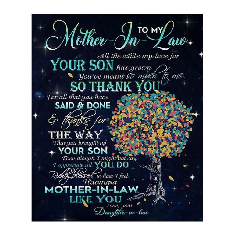 To My Mother-In-Law Blanket Thank You For All That You Have Said & Done Blanket, Blankets For Mothers Day