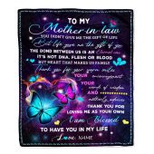 To My Mother In Law Blanket From Daughter In Law You Didn T Give Me The Gift Of Life Butterfly Mother Day Blanket Personalized Blanket For Mom 1 Mtf4ud.jpg - demo10