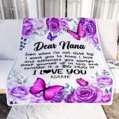 To My Nana Blanket From Granddaughter Grandson Butterfly Love And Appreciate Mother Day Blanket Personalized Blanket For Mom 2 Gnlmxp.jpg - demo10