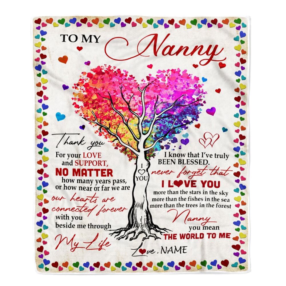 To My Nanny Blanket From Kids Never Forget That I Love You You Mean The World to Me, Mother Day Blanket, Personalized Blanket For Mom To My Nanny Blanket From Kids Never Forget That I Love You You Mean The World to Me, Mother Day Blanket, Personalized Blanket For Mom