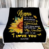 To My Nonna Blanket From Grandkids Granddaughter I Want To Say I Love You Sunfower Mother Day Blanket Personalized Blanket For Mom 2 Nkslmx.jpg - demo10