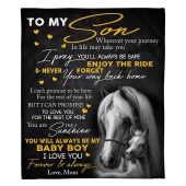 To My Son Blanket From Father Mother Horse Never Forget Way Back Home Blanket Blankets For Mothers Day 1 Tgttrs.jpg - demo10