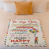 To My Son Blanket From Father Mother Keep Pressing Forward Heart Balloons Blanket Blankets For Mothers Day 2 Y971wt.jpg - demo10