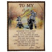 To My Son Blanket From Father Mother Motocross Riding Partner Vintage Blanket Blankets For Mothers Day 1 Opgchu.jpg - demo10