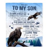 To My Son Eagle Blanket From Mom Dad Mother Father Every Day Laugh Love Live Mother Day Blanket Personalized Blanket For Mom 1 Pzgwxq.jpg - demo10