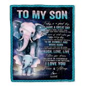 To My Son Elephant Blanket From Mom Dad Mother Every Day Laugh Love Live Mother Day Blanket Personalized Blanket For Mom 1 Xljrjn.jpg - demo10