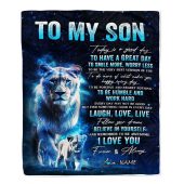 To My Son Lion Blanket From Mom Mother Today Is A Good Day Mother Day Blanket Personalized Blanket For Mom 1 Nm0b50.jpg - demo10