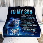 To My Son Lion Blanket From Mom Mother Today Is A Good Day Mother Day Blanket Personalized Blanket For Mom 2 Tdyymo.jpg - demo10