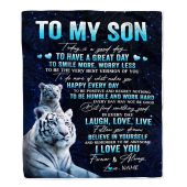 To My Son Tiger Blanket From Mom Dad Mother Today Is A Good Day Mother Day Blanket Personalized Blanket For Mom 1 Gjdyb6.jpg - demo10