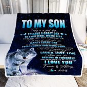 To My Son Wolf Blanket From Mom Dad Mother Today Is A Good Day Mother Day Blanket Personalized Blanket For Mom 2 Nopirj.jpg - demo10