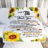 To My Titi Blanket From Niece Nephew Sunflower Thank You I Love You Mother Day Blanket Personalized Blanket For Mom 2 Slrdil.jpg - demo10