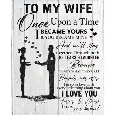 To My Wife Blankets Love Valentines Day Black Fleece Blanket, Blankets For Mothers Day