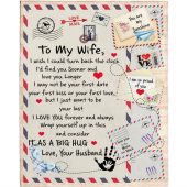 To My Wife Wish Find You Sooner Longer I Love You Forever Big Hug Husband Gift Letter Envelope Fleece Blanket Blankets For Mothers Day 1 Ngzkbj.jpg - demo10
