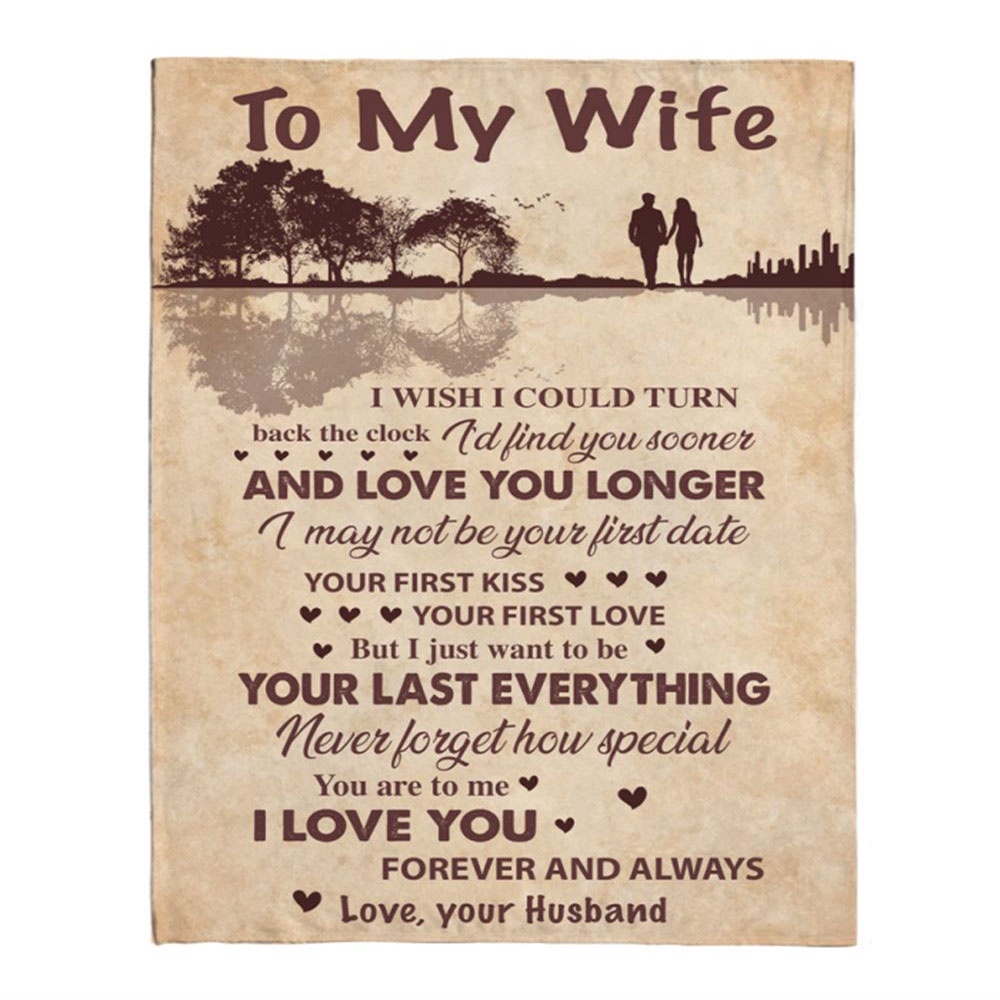 To My Wife Your Last Everything Love You Forever Always Gift Ideas From Husband Guitar Blanket, Blankets For Mothers Day
