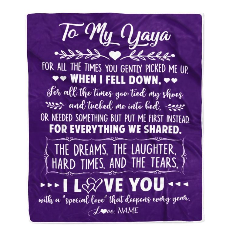 To My Yaya Blanket From Kids I Love You With A Special Love, Mother Day Blanket, Personalized Blanket For Mom