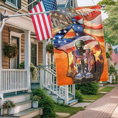 Memorial Day FLAGWIX U.S. Veteran Memorial American We The People Saluting Soldier Flag MLN2753F - Flagwix