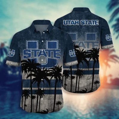 Utah State Aggies Aloha Hawaiian Shirt, NCAA Hawaiian Shirt