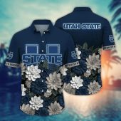 Utah State Aggies NCAA Flower Aloha Hawaiian Shirt 13, NCAA Hawaiian Shirt
