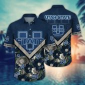 Utah State Aggies NCAA Flower Aloha Hawaiian Shirt 4, NCAA Hawaiian Shirt