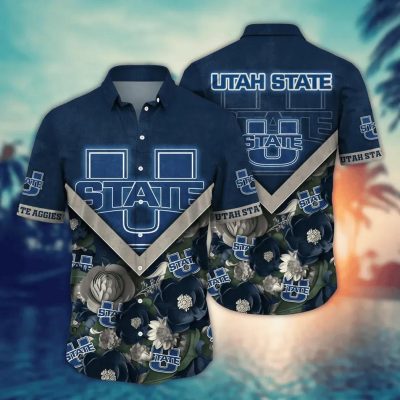 Utah State Aggies NCAA Flower Aloha Hawaiian Shirt 4, NCAA Hawaiian Shirt
