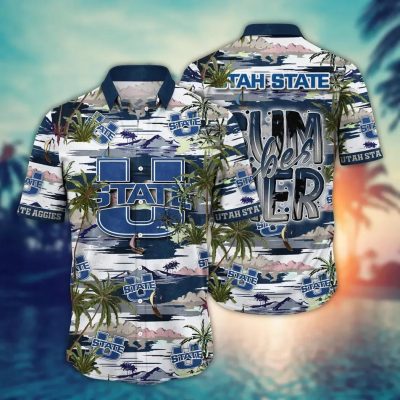 Utah State Aggies NCAA Flower Aloha Hawaiian Shirt 8, NCAA Hawaiian Shirt