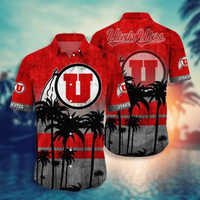 Utah Utes Aloha Hawaiian Shirt, NCAA Hawaiian Shirt