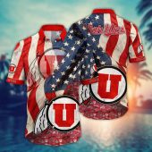 Utah Utes NCAA Flower Aloha Hawaiian Shirt 12, NCAA Hawaiian Shirt