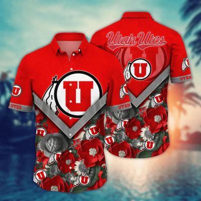 Utah Utes NCAA Flower Aloha Hawaiian Shirt 4, NCAA Hawaiian Shirt Utah Utes NCAA Flower Aloha Hawaiian Shirt 4, NCAA Hawaiian Shirt