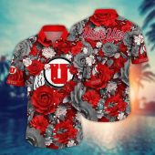 Utah Utes NCAA Flower Aloha Hawaiian Shirt 5, NCAA Hawaiian Shirt