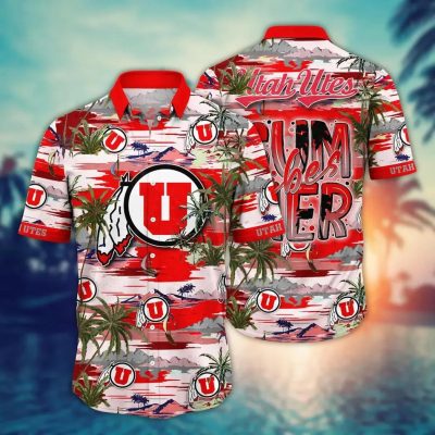 Utah Utes NCAA Flower Aloha Hawaiian Shirt 8, NCAA Hawaiian Shirt Utah Utes NCAA Flower Aloha Hawaiian Shirt 8, NCAA Hawaiian Shirt