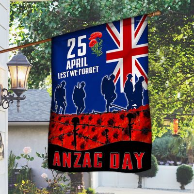 Anzac Day Veteran Lest We Forget New Zealand Flag MLH2251F - Flagwix