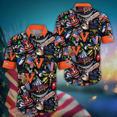 Virginia Cavaliers NCAA Flower Aloha Hawaiian Shirt 14, NCAA Hawaiian Shirt