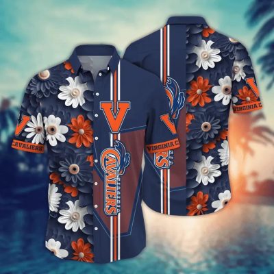 Virginia Cavaliers Style Hot Trending Summer NCAA Flower Aloha Hawaiian Shirt, NCAA Hawaiian Shirt