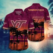 Virginia Tech Hokies Aloha Hawaiian Shirt, NCAA Hawaiian Shirt