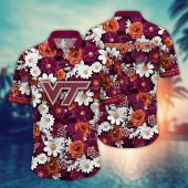 Virginia Tech Hokies NCAA Flower Aloha Hawaiian Shirt 5, NCAA Hawaiian Shirt