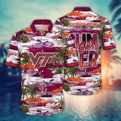 Virginia Tech Hokies NCAA Flower Aloha Hawaiian Shirt 7, NCAA Hawaiian Shirt