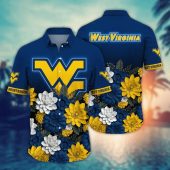 West Virginia Mountaineers NCAA Flower Aloha Hawaiian Shirt 12, NCAA Hawaiian Shirt