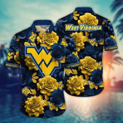 West Virginia Mountaineers NCAA Flower Aloha Hawaiian Shirt 6, NCAA Hawaiian Shirt