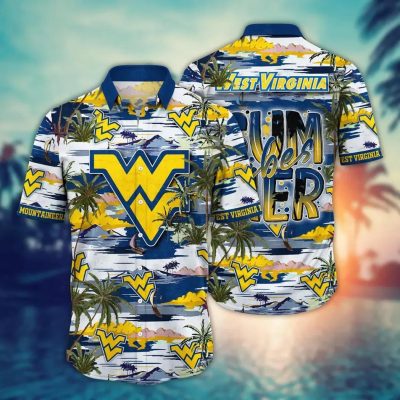 West Virginia Mountaineers NCAA Flower Aloha Hawaiian Shirt 7, NCAA Hawaiian Shirt