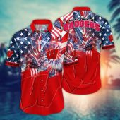 Wisconsin Badgers NCAA Flower Aloha Hawaiian Shirt 12, NCAA Hawaiian Shirt
