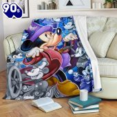 Wizard Mickey Disney Fleece Blanket Gift For Fan - Musicdope90s