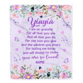 Yiayia Blanket From Granddaughter Grandson Floral Butterfly Love You Mother Day Blanket Personalized Blanket For Mom 1 Bzrjxb.jpg - demo10