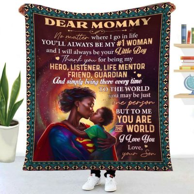 You'Ll Always Be My Woman Superhero Blanket From Son, Mother's Day Gifts For Mom, Blankets For Mothers Day