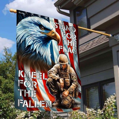 Memorial Day FLAGWIX American Veterans Eagle Stand For The Flag Kneel For The Fallen Flag MLN2768F - Flagwix