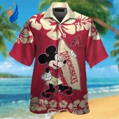 Show Your Team Spirit with Arizona Diamondbacks & Mickey Mouse Hawaiian Shirt - Official MLB & Disney Collaboration